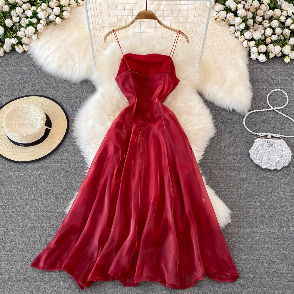 Red Tulle Short Dress A Line Fashion Dress  10726