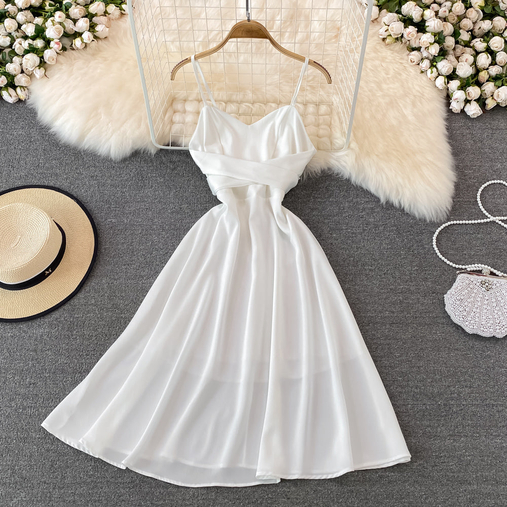 Cute Satin Short Dress A Line Fashion Dress  10716