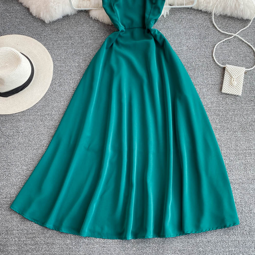 Simple V Neck Short Dress A Line Fashion Dress  10702