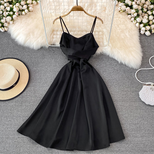 Cute Satin Short Dress A Line Fashion Dress  10716