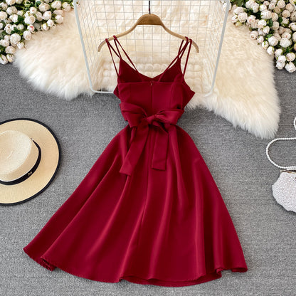 Cute V Neck Short Dress A Line Fashion Dress  10715