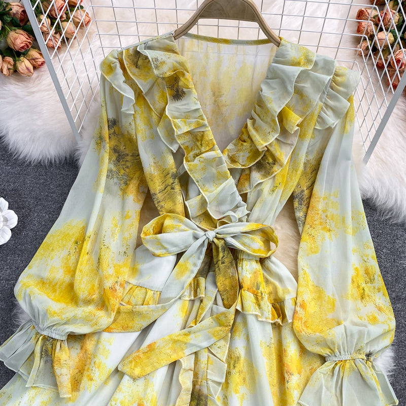 Cute V Neck Short Dress A Line Fashion Dress  10669