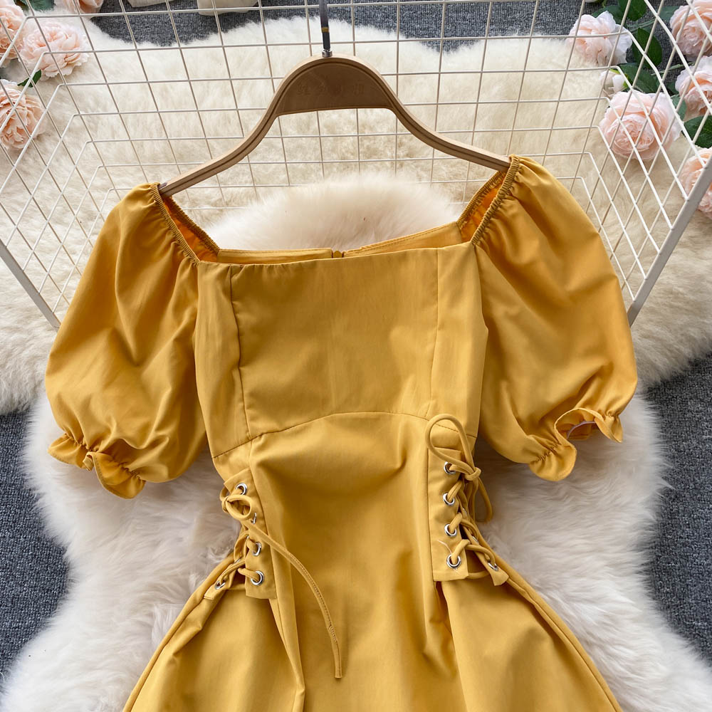 Cute A Line Lace Up Dress Fashion Dress  10662