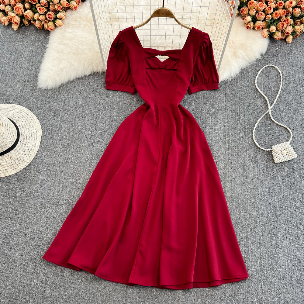 Cute Bow A Line Short Dress Fashion Dress  10718