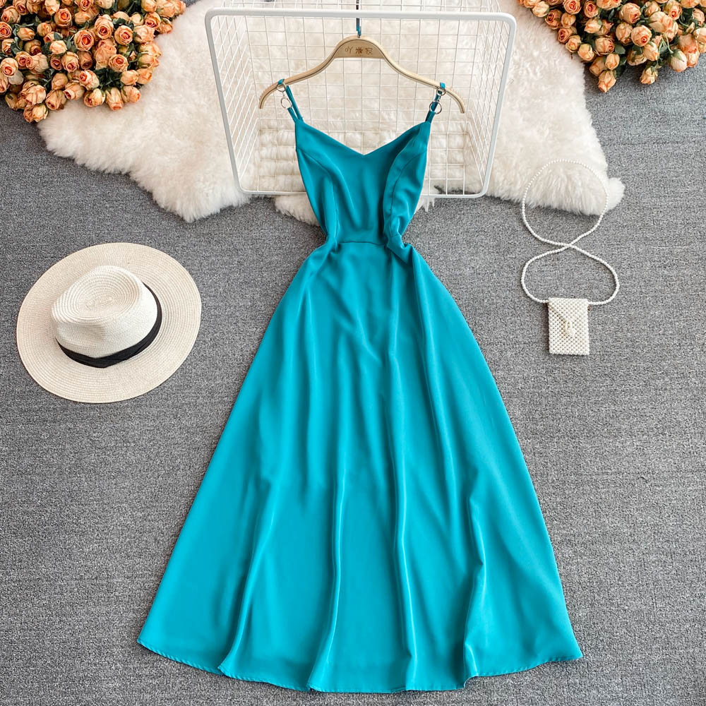 Simple V Neck Short Dress A Line Fashion Dress  10702