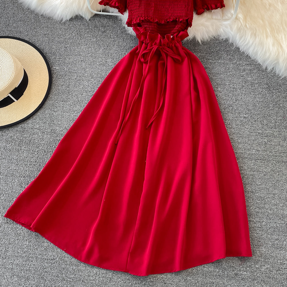 Cute A Line Off Shoulder Dress Short Dress  10723