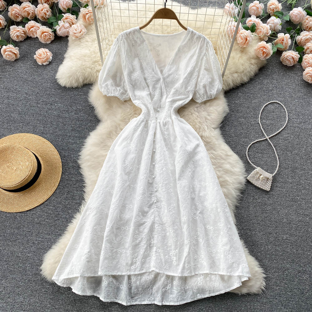 Cute V Neck Short Dress A Line Fashion Dress  10690