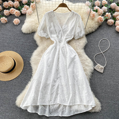 Cute V Neck Short Dress A Line Fashion Dress  10690