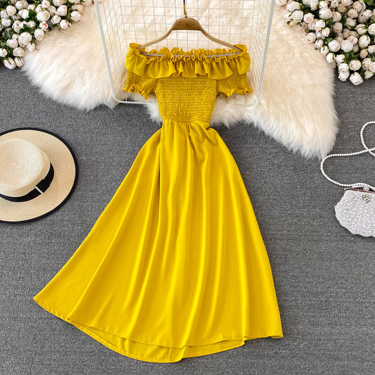 Cute A Line Off Shoulder Dress Short Dress  10723