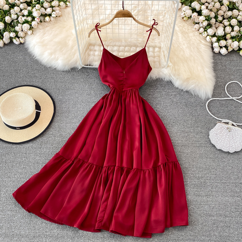 Cute V Neck Short Dress Fashion Dress  10697