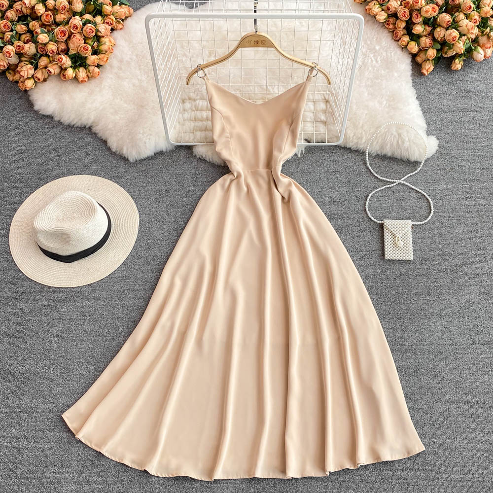 Simple V Neck Short Dress A Line Fashion Dress  10702