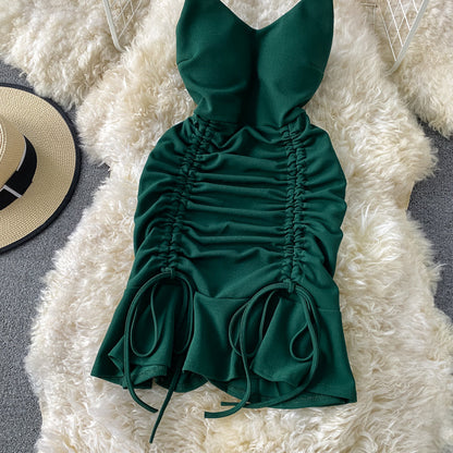 Sexy V Neck Short Dress Fashion Dress  10700