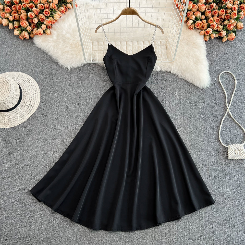 Simple A Line V Neck Short Dress Fashion Dress  10693