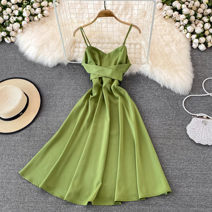 Cute Satin Short Dress A Line Fashion Dress  10716