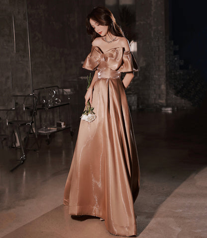 Lovely Bow Satin Long Ball Gown Formal Dress  10382