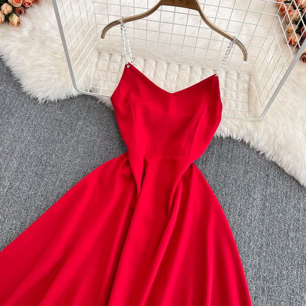 Simple A Line V Neck Short Dress Fashion Dress  10693