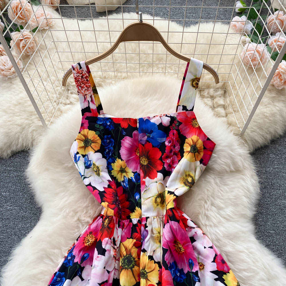 Cute A Line Floral Dress Fashion Dress  10663