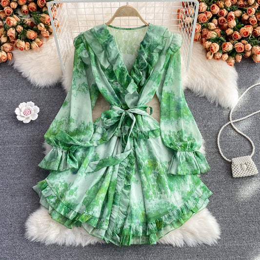Cute V Neck Short Dress A Line Fashion Dress  10669
