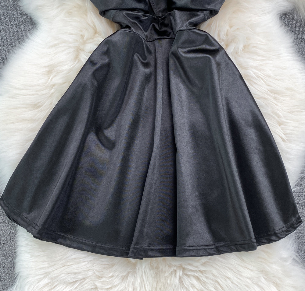 Sexy Bow Short A Line Dress Fashion Dress  10656