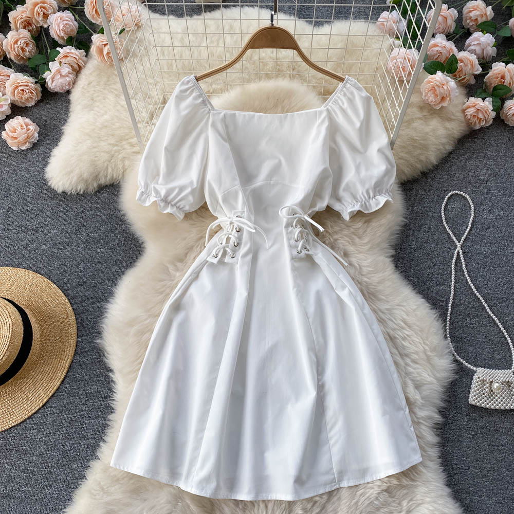 Cute A Line Lace Up Dress Fashion Dress  10662
