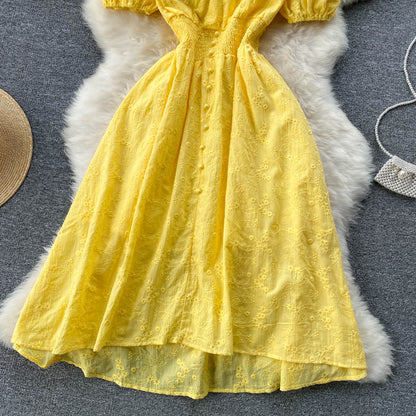 Cute V Neck Short Dress A Line Fashion Dress  10690