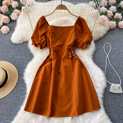 Cute A Line Lace Up Dress Fashion Dress  10662