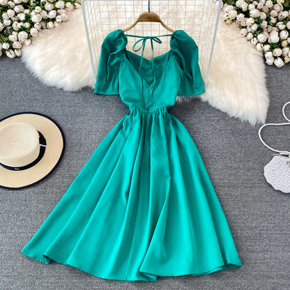 Cute Bow A Line Short Dress  10696
