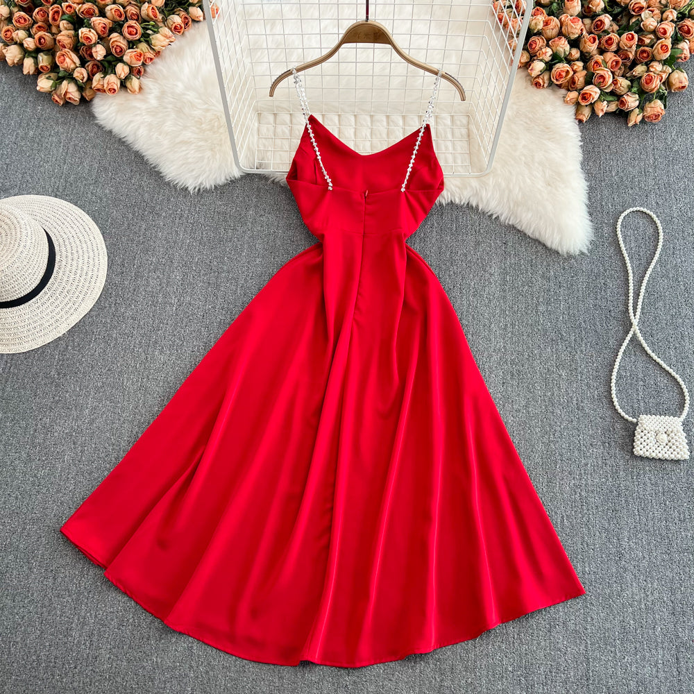 Simple A Line V Neck Short Dress Fashion Dress  10693