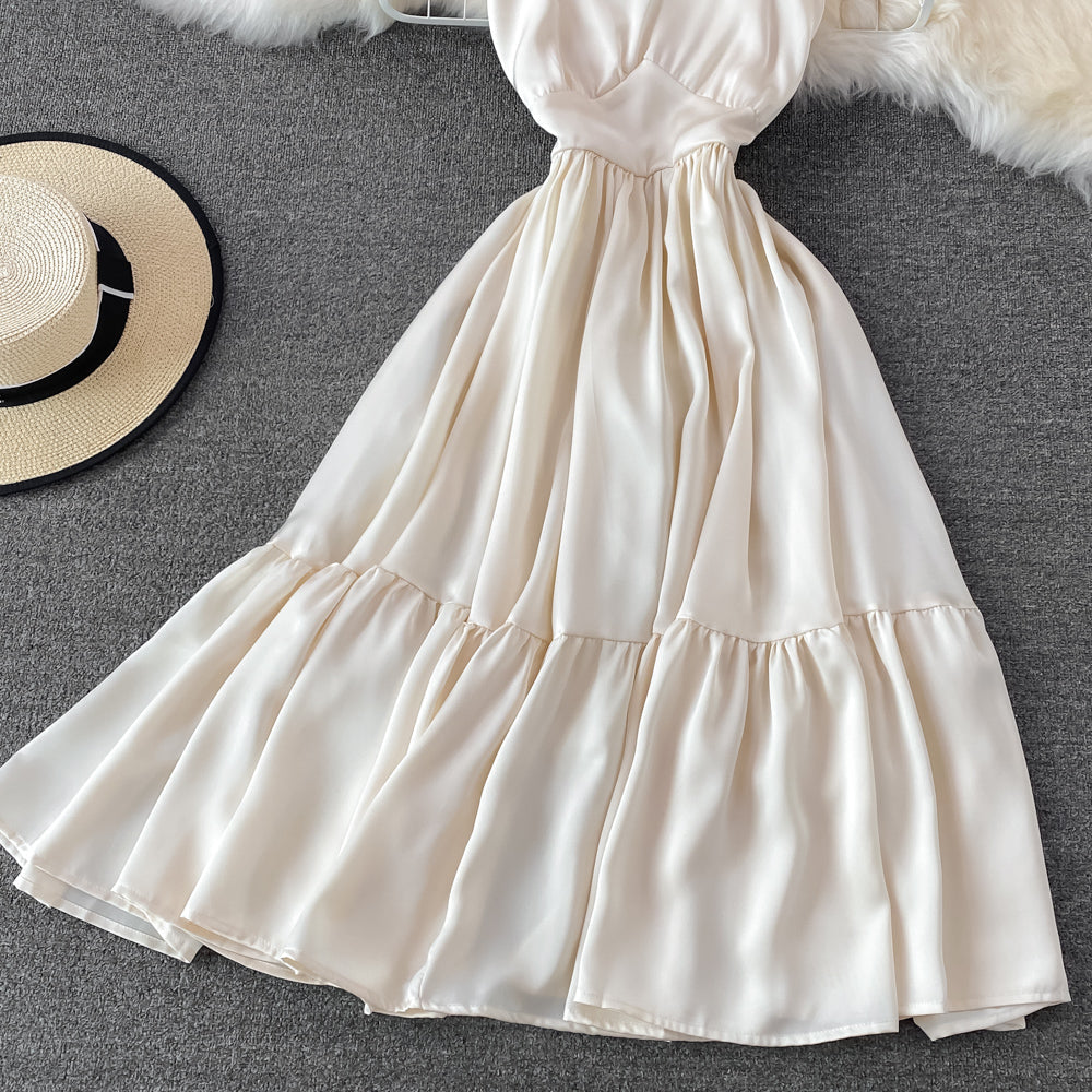 Cute V Neck Short Dress Fashion Dress  10697
