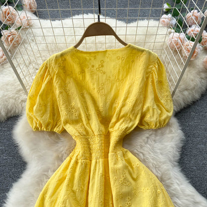 Cute V Neck Short Dress A Line Fashion Dress  10690