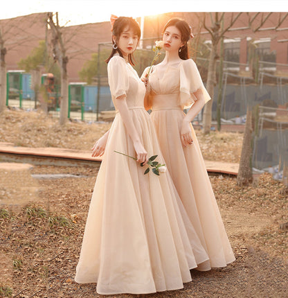 Cute tulle long A line prom dress evening dress  10049