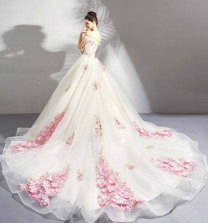Stylish tulle applique long ball gown dress formal dress  10021