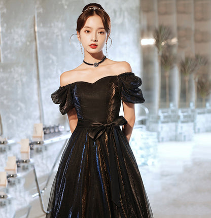 Cute tulle long A line prom dress evening gown  10037