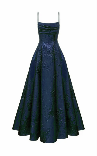 Long Spaghetti Straps A-line Green Prom Dresses, Long Prom Dresses SH382