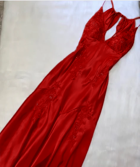 Green Mermaid V Neck Appliques Satin Open Back Long Prom Dress Outfits SH1820