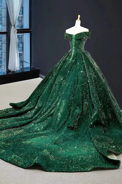 Silver/Red/Green Shiny Gorgeous Sequined Long Prom Dress Evening Dress Off Shoulder Adult Ceremony Dress gh3128