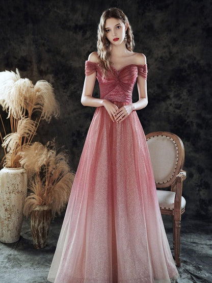 Vestido de fiesta largo de tul con lentejuelas y escote corazón color burdeos, vestido de noche color burdeos