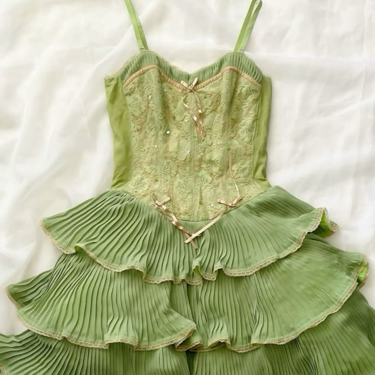 Green pink sweet spaghetti strap layered short lace tulle homecoming dress prom dress evening dress birthday party dress gh3463