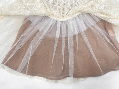 Vintage White Lace Embroidery Spaghetti Strap Design A-line Party Dress Homecoming Dress TP3857