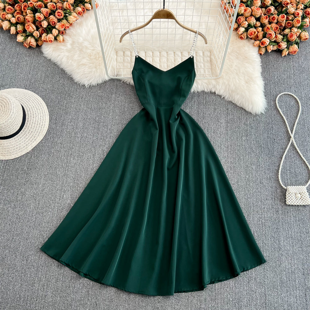 Simple A Line V Neck Short Dress Fashion Dress  10693