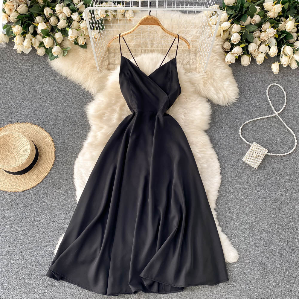 Cute V Neck Short A Line Dress Fashion Dress  10826