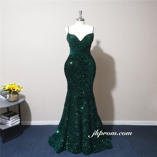 Vestidos de fiesta largos verde esmeralda, vestidos de noche con lentejuelas brillantes para bodas, vestidos para fiestas y eventos.