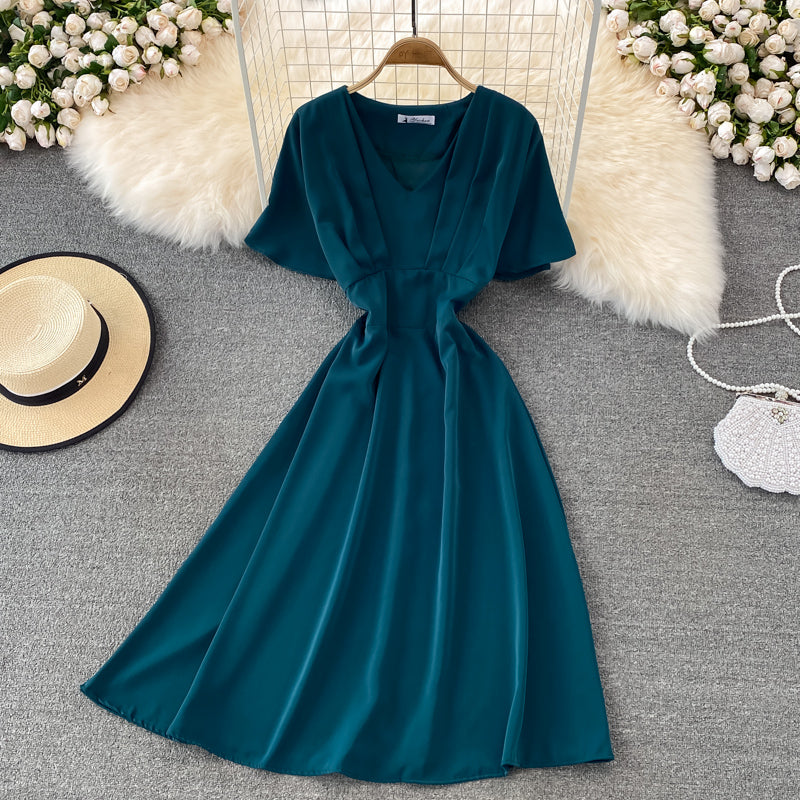 Cute A Line V Neck Short Dress Fashion Dress  10861
