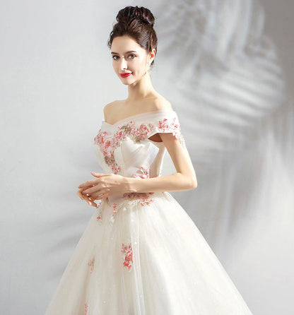 Stylish tulle applique long ball gown dress formal dress  10021