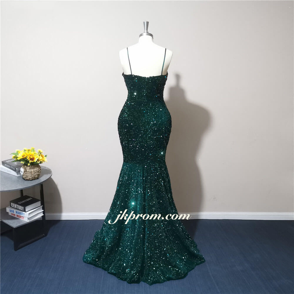 Vestidos de fiesta largos verde esmeralda, vestidos de noche con lentejuelas brillantes para bodas, vestidos para fiestas y eventos.