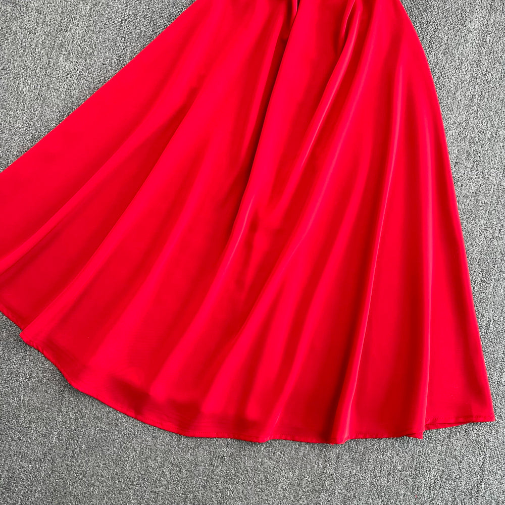 Simple A Line V Neck Short Dress Fashion Dress  10693