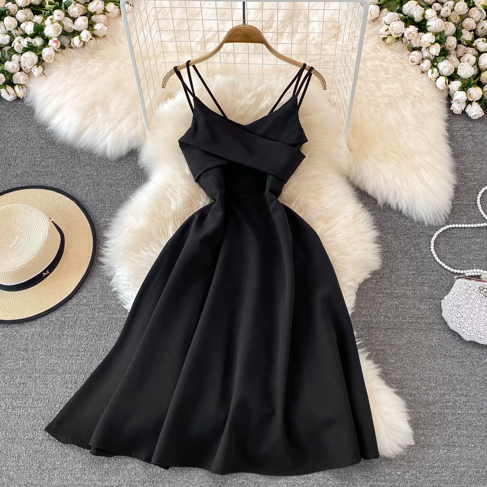 Cute V Neck Short Dress A Line Fashion Dress  10715