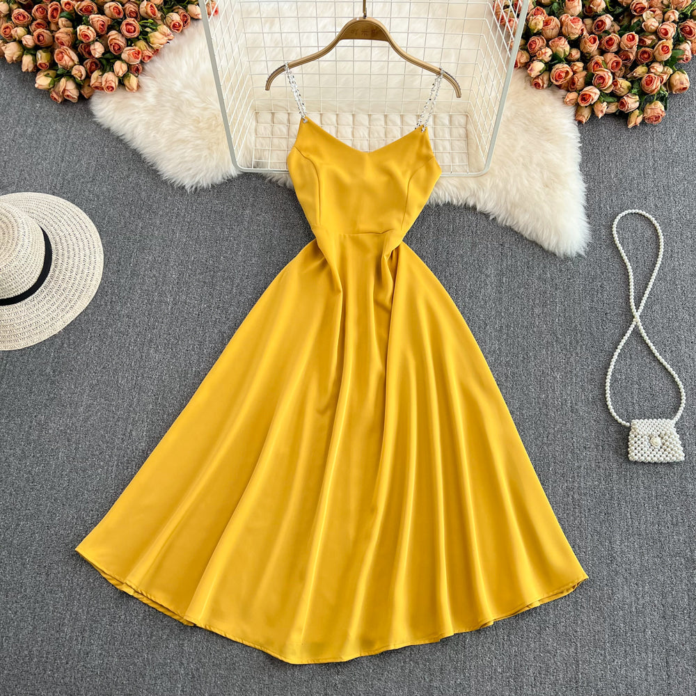 Simple A Line V Neck Short Dress Fashion Dress  10693