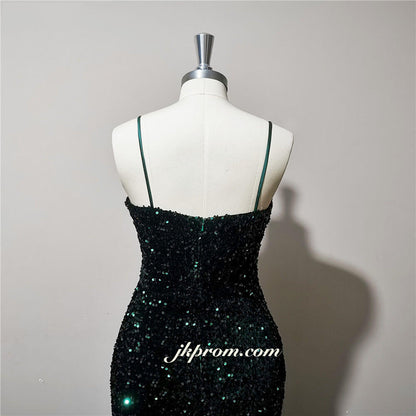 Vestidos de fiesta largos verde esmeralda, vestidos de noche con lentejuelas brillantes para bodas, vestidos para fiestas y eventos.