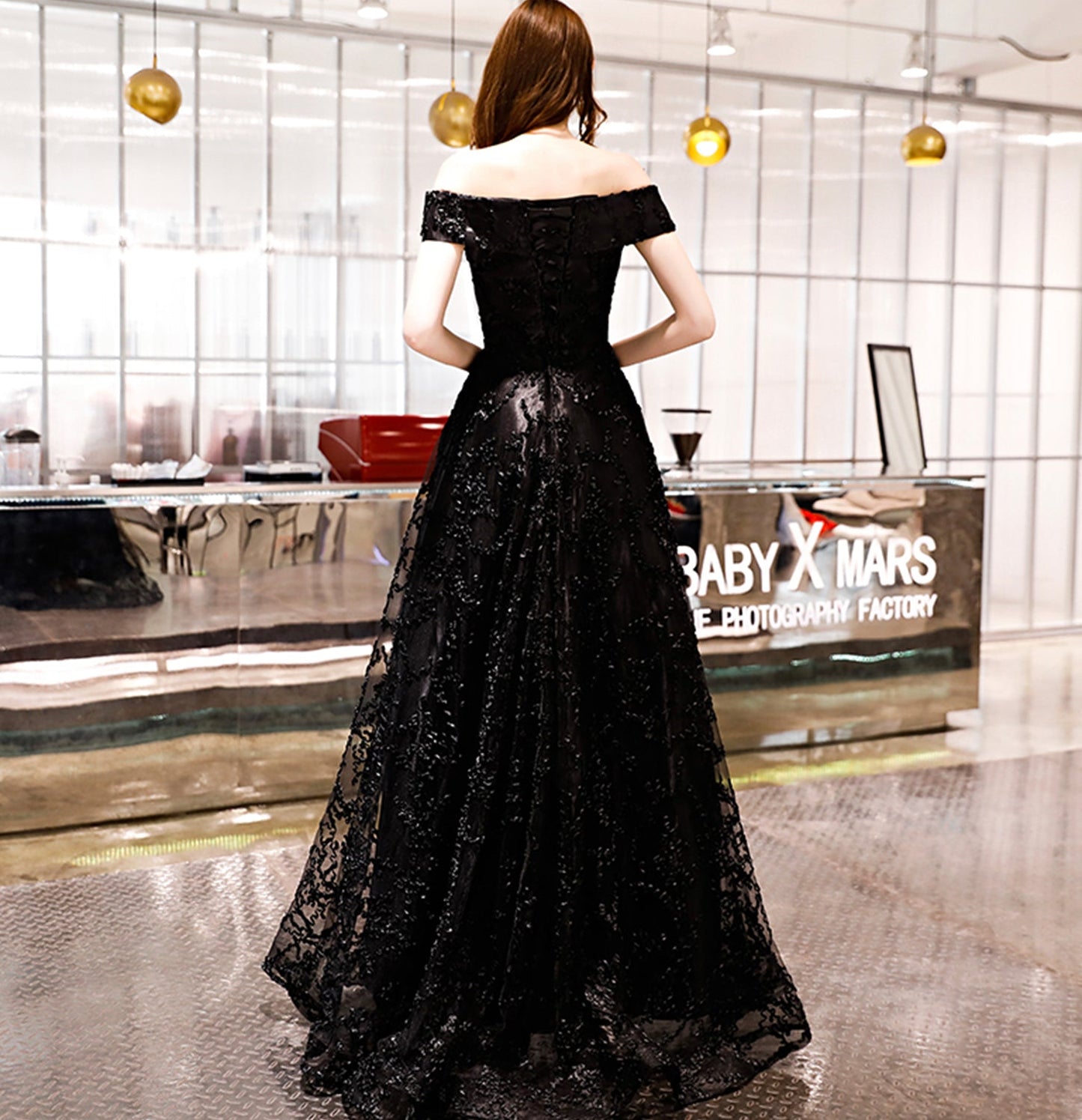 Elegant tulle long A line prom dress evening gown  10052